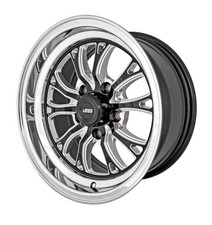 Jegs Ssr Spike Wheel Size 15 X 7 Polished Lip With Black Milled Spokes