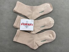 BOMBAS 3 Pairs Women's Lightweight Solid Quarter Socks Size Med 8-10.5 Apricot