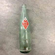 Vintage 1965 Royal Crown Cola RC Half Quart 16 Oz ACL Soda Bottle Green Glass
