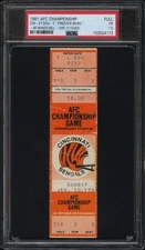1981 AFC Championship Freezer Bowl Full Ticket PSA Chargers Bengals