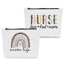 Sldpngo Nurse Makeup Bag, Funny Nursing Gifts for 10 7.5 2 inch, Tassel