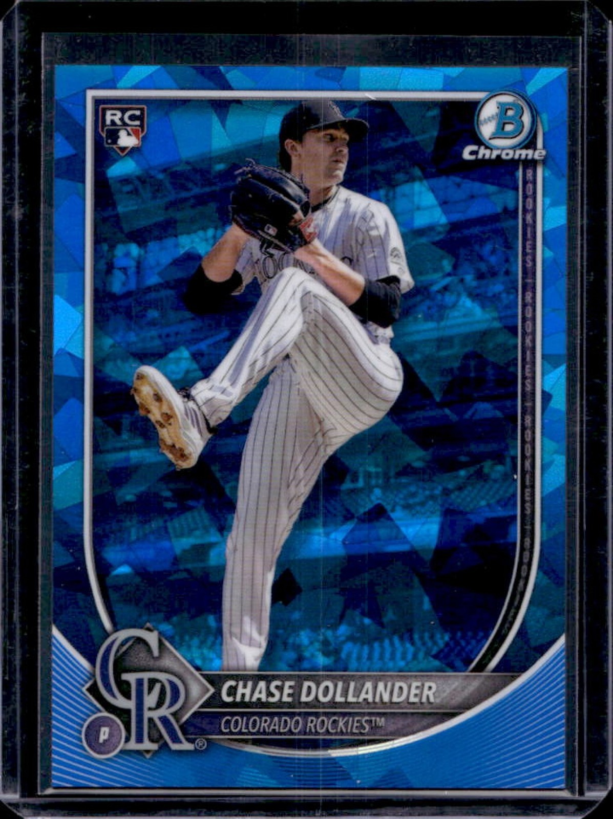 2025 Bowman Chrome Sapphire Chase Dollander Image Variation RC #62 Rockies