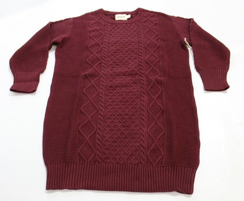 Cable Knit Sweater Dress LL7 Cabernet 