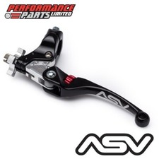 ASV F4 Black Long Clutch Lever with Standard Perch for Kawasaki KX250 2000