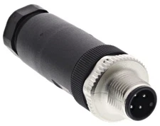 Binder Circular Connector, 4 Contacts, Cable Mount, M12 Connector, Socket, Male