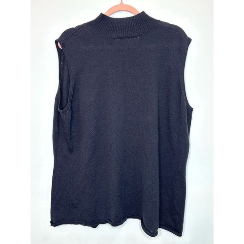 VTG Maggie Barnes Tank Womens 3X Blue Sleeveless Lightweight Mock Neck Workwear - Picture 2 of 3