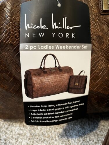 new NICOLE MILLER NEW YORK KRISTA COLLECTION 2 PC LADIES WEEKENDER SET - Picture 3 of 3