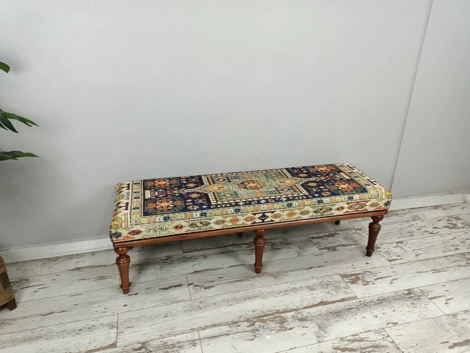 Ottoman bench, Upholstered Bench, Dining Bench, Outdoor Seat, End Of Bed Bench - Image 4 of 4