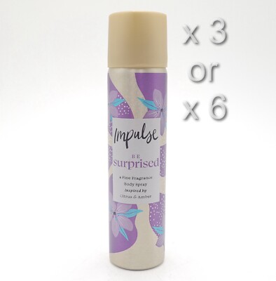 IMPULSE BE SURPRISED BODY SPRAY FRAGRANCE 75ML OR PACK UK