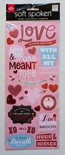 Valentine's Day Love Scrapbooking Stickers By Soft Spoken Me & My Big Ideas