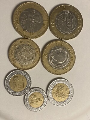 $5 Nuevos Pesos 1992 + $2 +1+10+20+20+20cada vez mas escazas