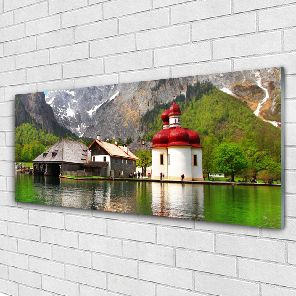 Tableau de montagne en Plexiglas® 125x50 cm pour illuminer un mur sombre