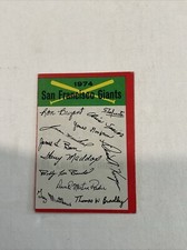 1974 Topps Checklists 22 San Francisco Giants ERROR Unmarked ⚾️♨️A