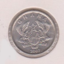 (H209-121) 2007 Ghana 5 PESEWAS coin (DU) 