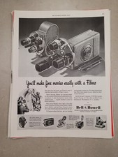 1946 VTG Orig Magazine Ad Bell  Howell Filmo Camera You'll Make Fine Movies