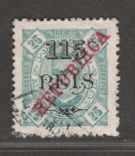 1902 MOZAMBIQUE 115 on 25R Green "REPUBLICA"