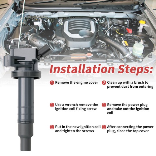 4 Ignition Coil For 2000-08 Toyota Corolla Celica Matrix 1.8L UF247 90919-02339 - Picture 2 of 18