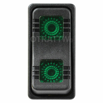 OTRATTW Carling Tech Contura X Rocker Switch, Polaris, PLAIN GREEN LENS ...