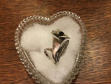 Vintage Sterling Silver 950 Calla Lilly Ring with Tiger's  Eye Spadix sz 7.25