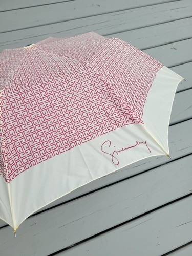 Vintage GIVENCHY Umbrella Cream With Red G LOGO - Picture 7 of 12