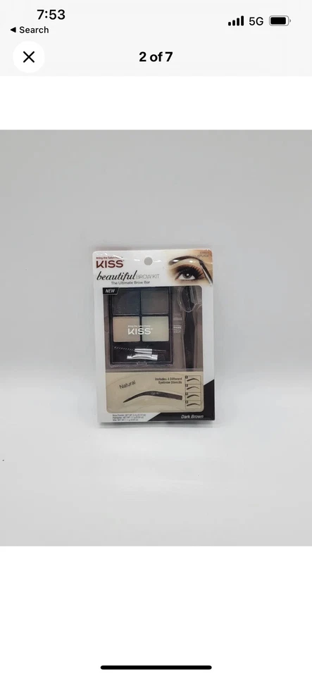 KIT DE CEJAS BESO HERMOSO 64851 MARRÓN OSCURO LA BARRA DE CEJAS DEFINITIVA Foto 2 de 2