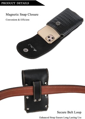 Western Stakes Western Leder Handy Gürtelholster, Geprägtes Longhorn