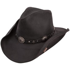 STETSON Men's Roxbury Leather Cowboy Hat w/ Shapeable Brim - All Colors  Sizes
