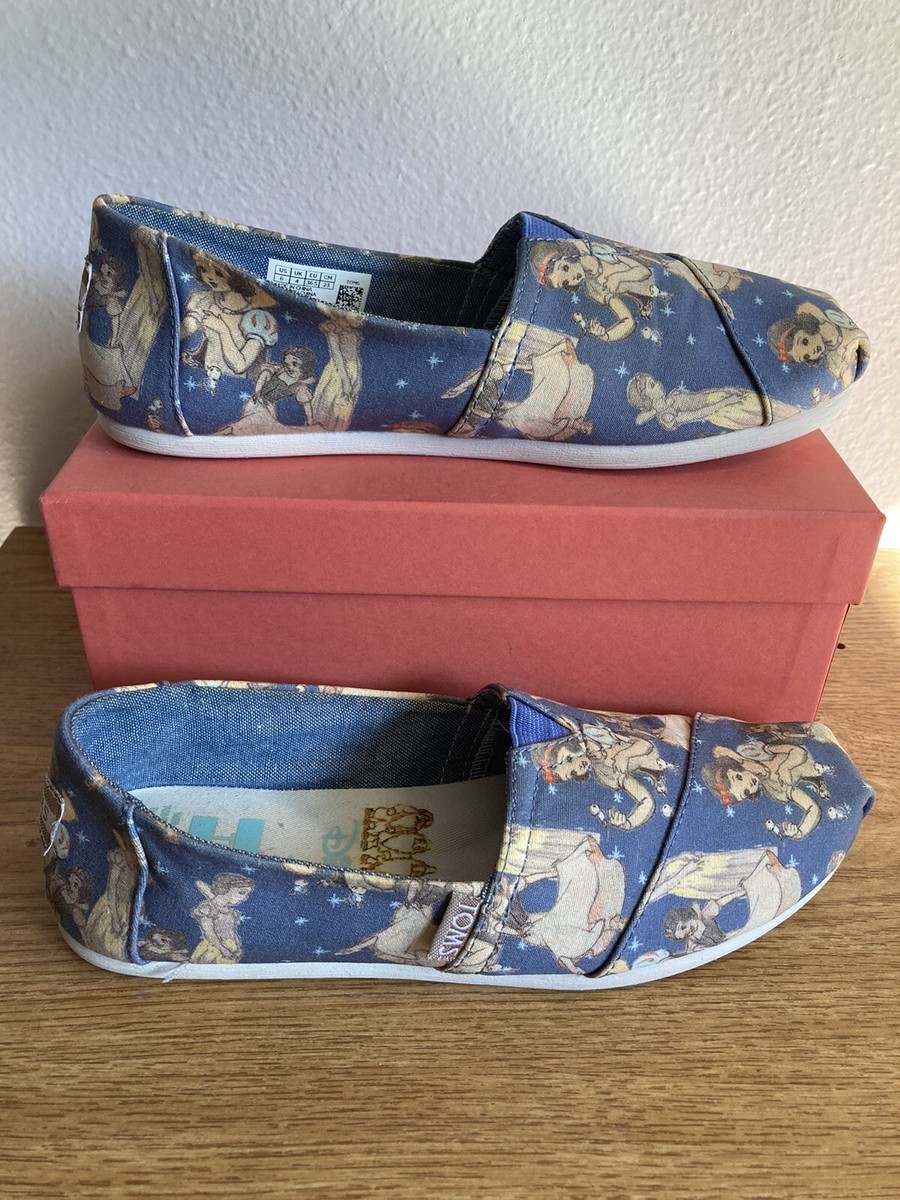 Disney x TOMS Snow White Princess Women's Classic Alpargata Slip On Size