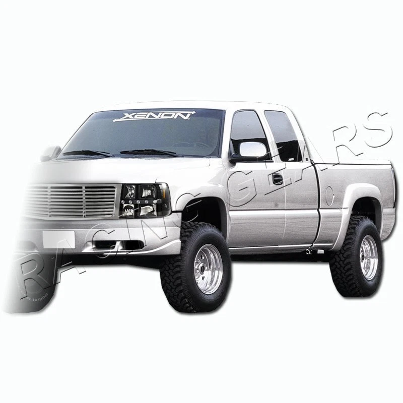 Черный корпус светодиодные фары + хромированная решетка подходят для Chevy Tahoe/Silverado/Suburban - Изображение 4 из 4