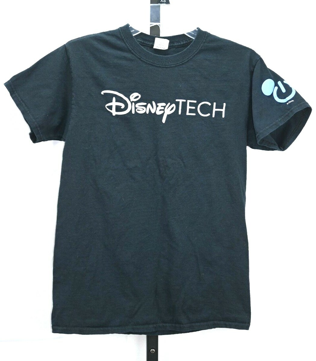 Disney Tech Black Heavy Cotton Pullover Short Sleeve T-Shirt Size