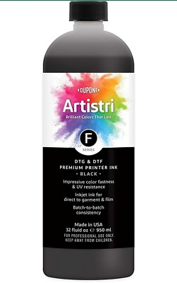 DUPONT  Artistri Series DTG & DTF Ink - F - Black - 32 oz Ricoh Gen 4, Gen 4L, G