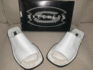 skechers white sandals