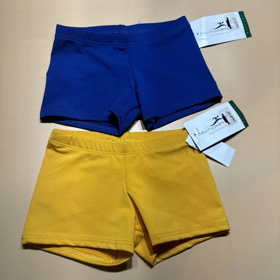 ¡Nuevo! Motionwear Gimnasia Baile Pantalones Cortos Niño Intermedio Pequeño 6x-7 Lote de 4 Foto 2 de 4