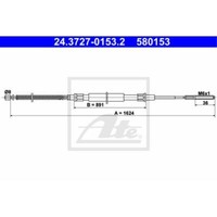 ATE Handbremsseil Bremsseil Hinten Passend FüR VW Passat Variant 3A5 35I 3A2