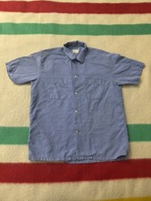 Vintage 50s 60s Pilgrim Sears Roebucks Loop Collar Short Sleeve Buttonup Medium