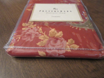 POTTERY BARN SHAM ROSES & PAISLEY ''FLORENCE'' Standard Size  NEW in PACKAGE