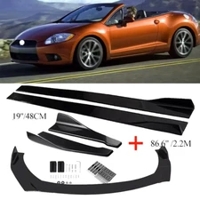 For Mitsubishi Eclipse Front Bumper Lip Spoiler Splitter 86.6" Side Skirt
