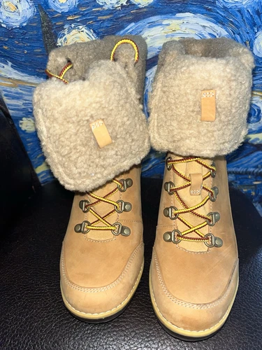 Stivali impermeabili Timberland in pelle 8444R pieghevoli foderati in pile da donna 6