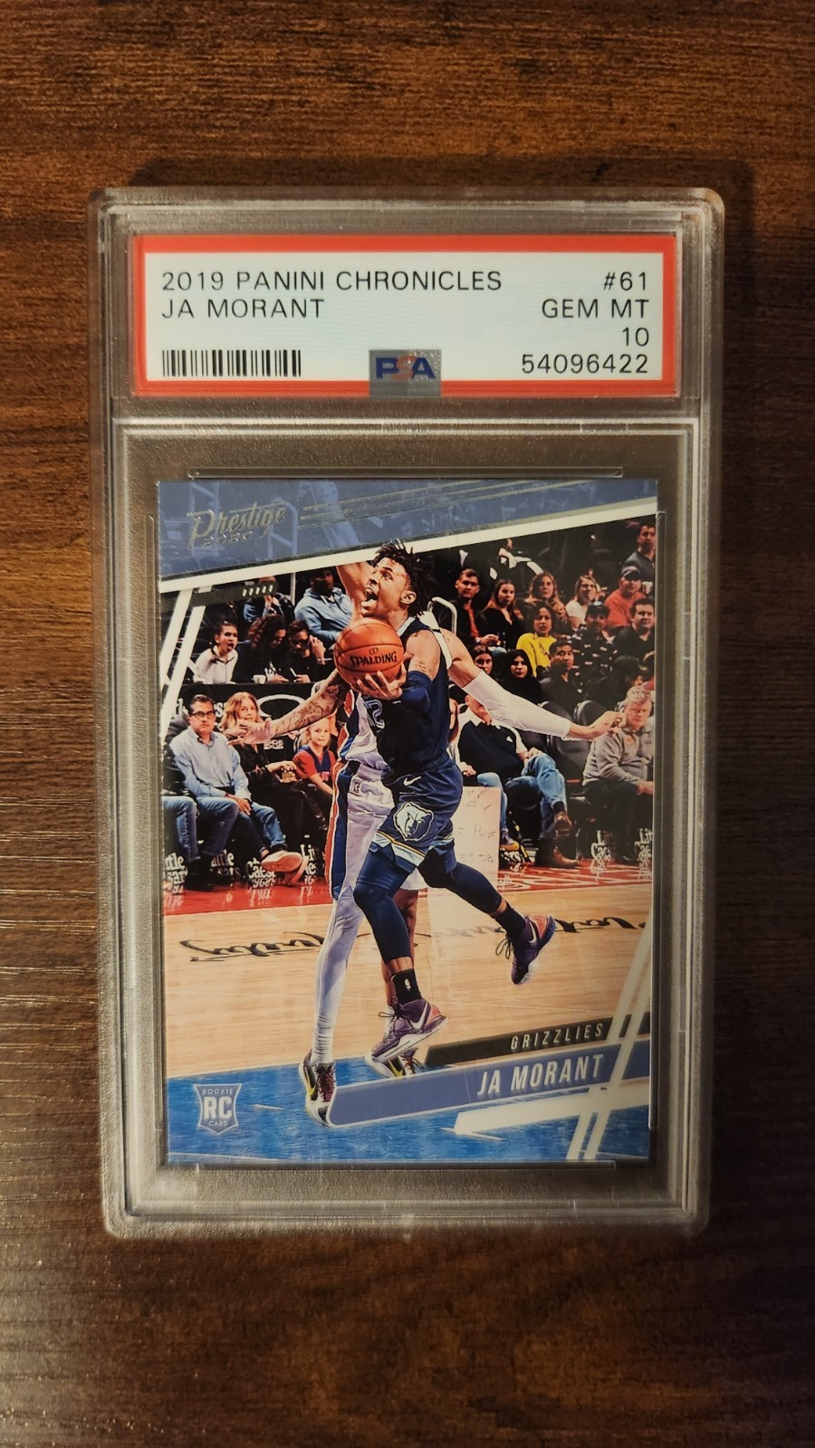 2019 Panini Chronicles Prestige Ja Morant #61 Rookie PSA 10 Grizzlies