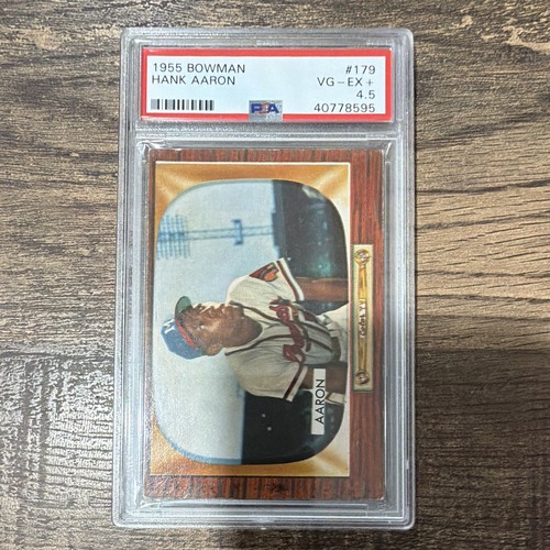 Bowman 1955 Bowman Hank Aaron #179 PSA 4.5 Graded MLB Milwaukee Braves