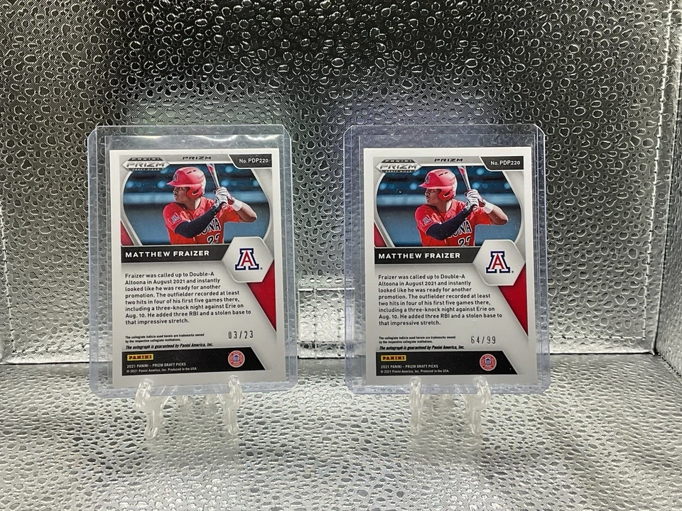 2021 Panini Prizm Draft Picks Pair Of Matthew Fraizer Prizm RC Autos, #/23,#/99 - Image 3 of 4