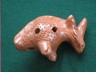 PRIMATIVE PRECOLUMBIAN AZTEC/MAYAN FLUTE — photo 7
