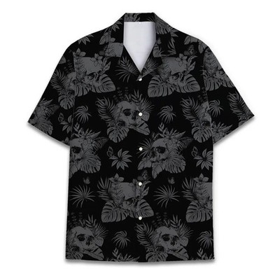 Skull Tropical Aloha Summer Beach Hawaiian Shirt