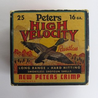 Peters High Velocity Shotgun Shell Box 16 gauge 1pc empty
