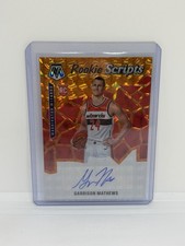 2019-20 Panini Mosaic Rookie Scripts Orange Prizm Garrison Mathews Auto RC