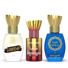 Adilqadri Shanaya White Oudh & Oudh Al Hashmi Attar Alcohol Free For Unisex 12ml