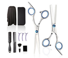 Sirabe 11 PCS Hair Cutting Thinning Scissors Set Sapphire Professional Haircut