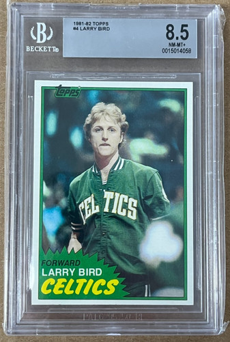 1981-82 Topps Basketball Card Larry Bird #4 Centered Graded Beckett BGS 8.5