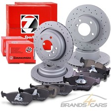 ZIMMERMANN SPORT-BREMSSCHEIBEN+BREMSBELÄGE VORNE+HINTEN FÜR BMW 5-ER E39 520-535