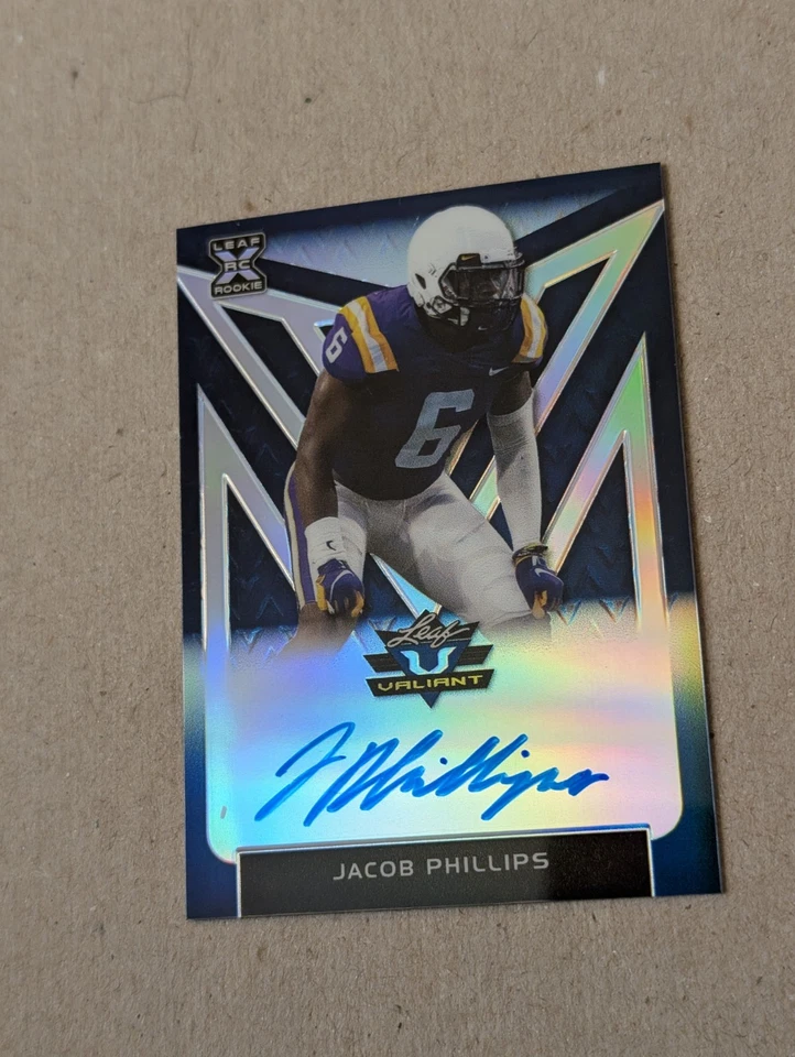 2020 Leaf Valiant - Jacob Phillips #BA-JP3 Blue /25 (AU, RC) - Image 3 of 4